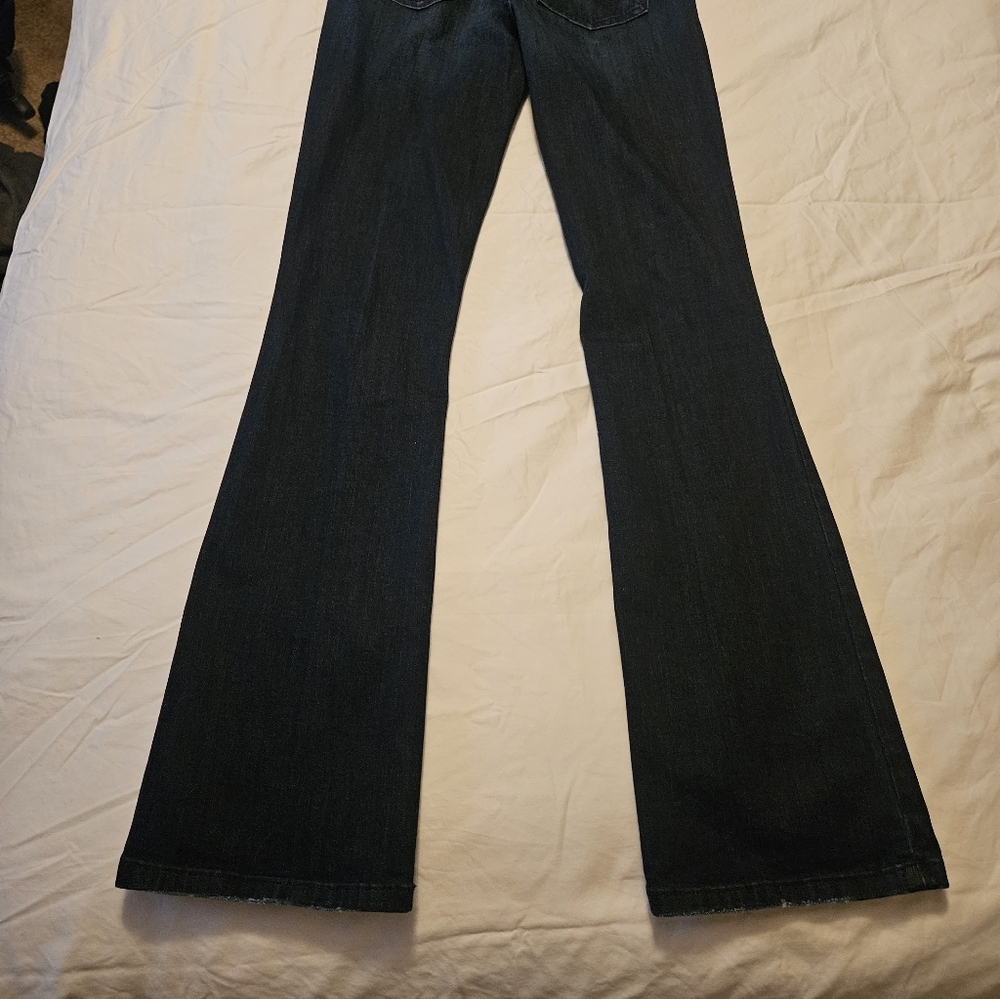 Elegant Dark Blue Bebe Flare Jeans
